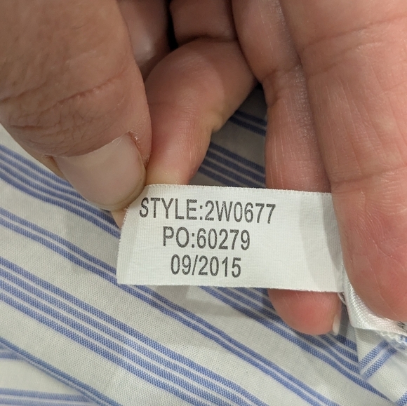 Vineyard Vines Woman Blue White Striped Long Sleeve Top Blouse Embroidery M - Picture 9 of 11